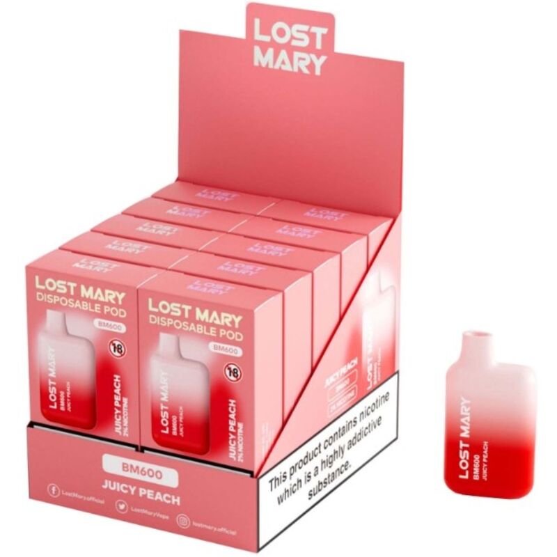 LOST MARY - BM600 NICOTINA VAPER 2% MONOUSO SUCCO DI PESCA