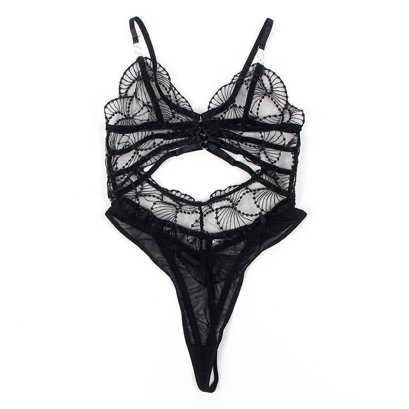 SUBBLIME - BODY TRASPARENTE IN PIZZO NERO S/M 955212
