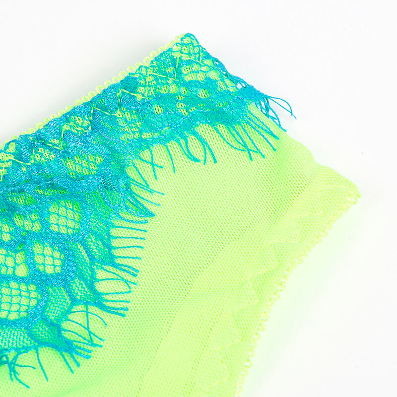 SET REGGISENO CON PIZZO CIGLIATO, DESIGN ELEGANTE, COLORE VERDE SOFISTICATO (L/XL)