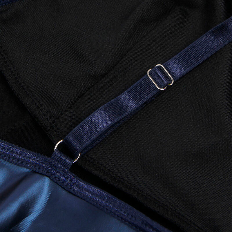 SUBBLIME - ABITO CON SPALLINE IN ECOPELLE BLU S/M 955410