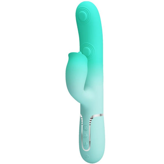 PRETTY LOVE - GIGI VIBRATORE RABBIT MULTIFUNZIONE VERDE ACQUA