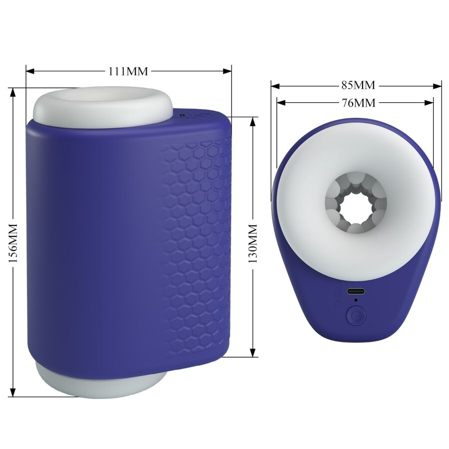 PRETTY LOVE - MASTURBATORE MASCHILE DJ LADY CON VIBRAZIONE 5 FUNZIONI VIOLA