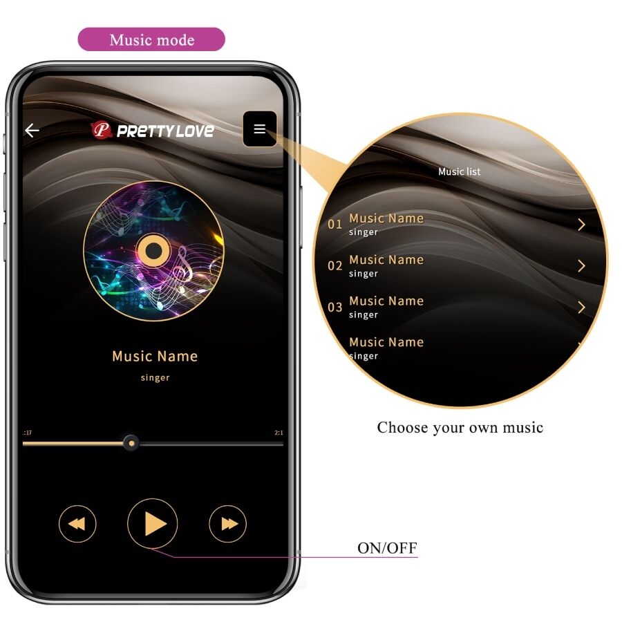 PRETTY LOVE - VIBRATORE LEVIATHAN CON APP LONG DISTANCE VIOLA
