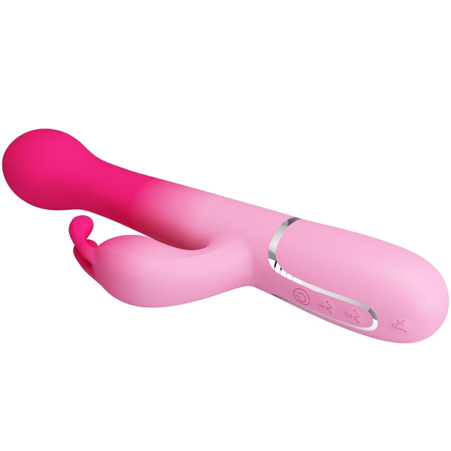 PRETTY LOVE - VIBRATORE DEJON CON RABBIT 3 IN 1 MULTIFUNZIONE CON SPINTA E ROTAZIONE ROSA