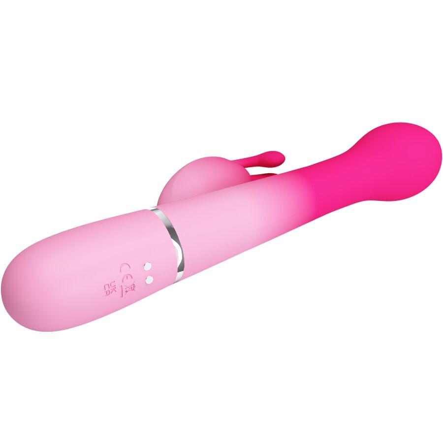 PRETTY LOVE - VIBRATORE DEJON CON RABBIT 3 IN 1 MULTIFUNZIONE CON SPINTA E ROTAZIONE ROSA
