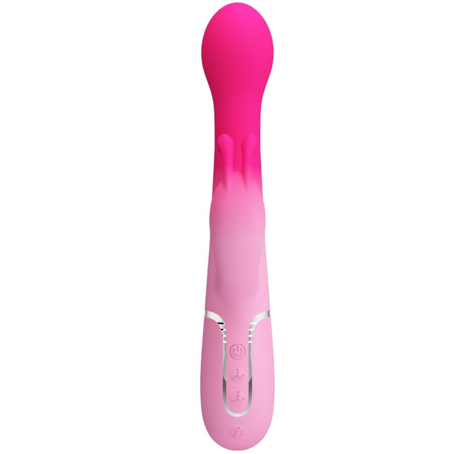PRETTY LOVE - VIBRATORE DEJON CON RABBIT 3 IN 1 MULTIFUNZIONE CON SPINTA E ROTAZIONE ROSA