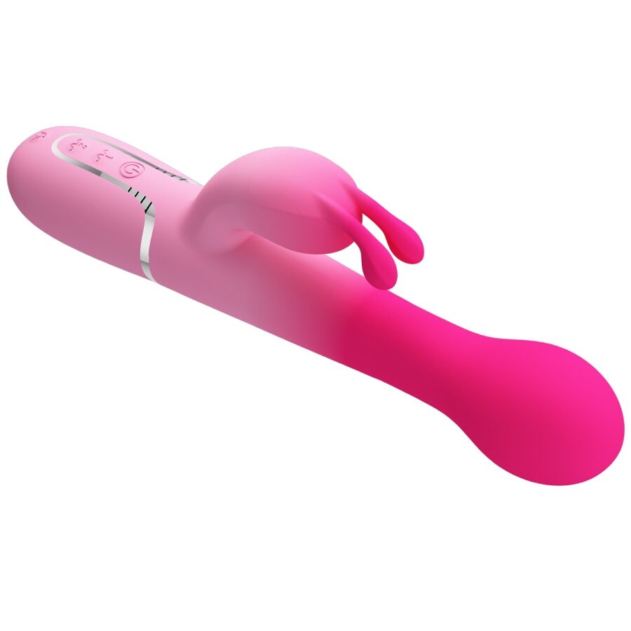 PRETTY LOVE - VIBRATORE DEJON CON RABBIT 3 IN 1 MULTIFUNZIONE CON SPINTA E ROTAZIONE ROSA