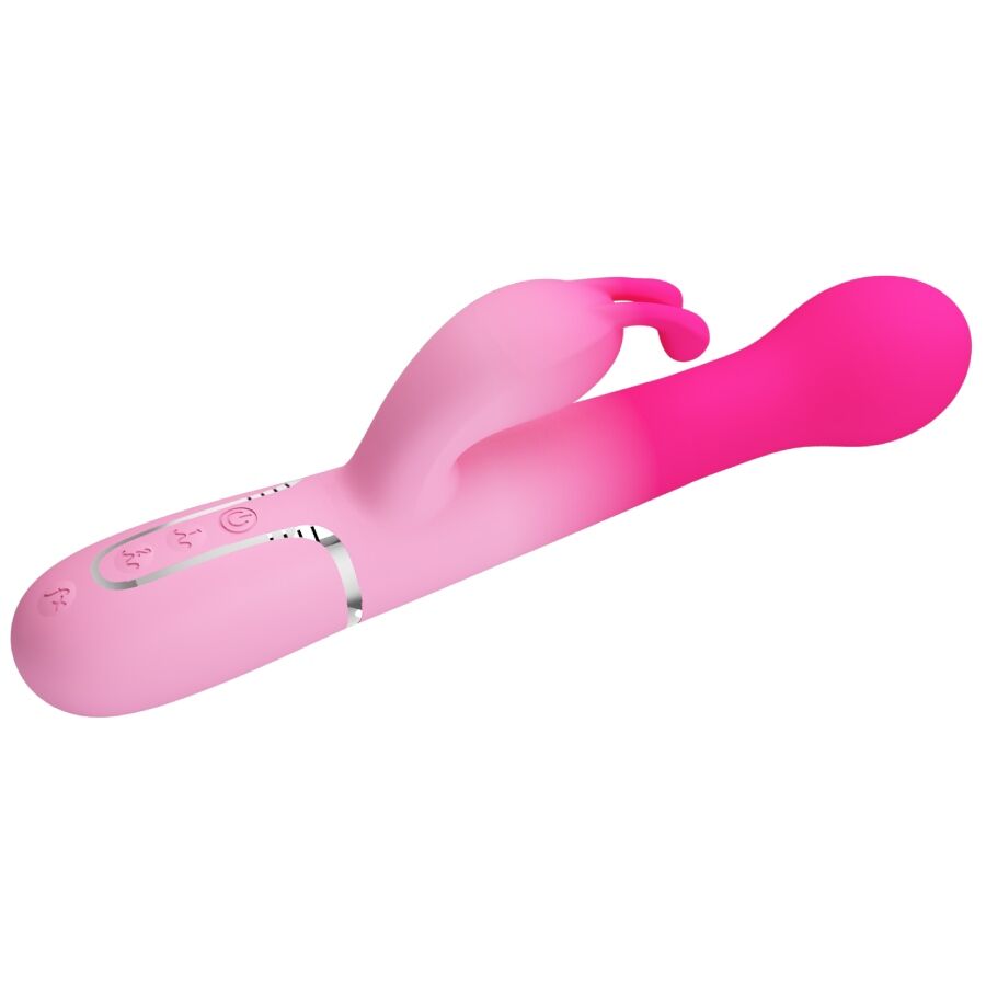 PRETTY LOVE - VIBRATORE DEJON CON RABBIT 3 IN 1 MULTIFUNZIONE CON SPINTA E ROTAZIONE ROSA