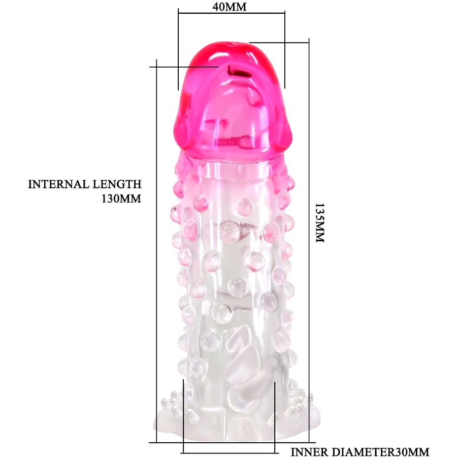 PRETTY LOVE - PROLUNGA PENE WILFORD REALISTICA CON RILIEVO ROSA