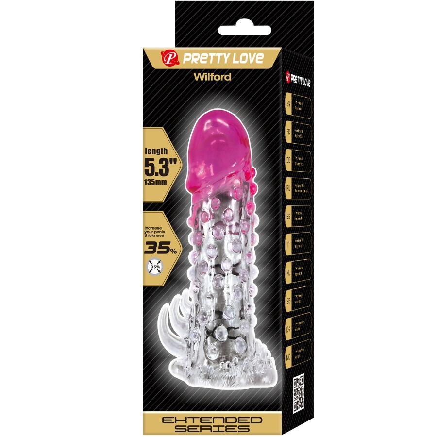 PRETTY LOVE - PROLUNGA PENE WILFORD REALISTICA CON RILIEVO ROSA