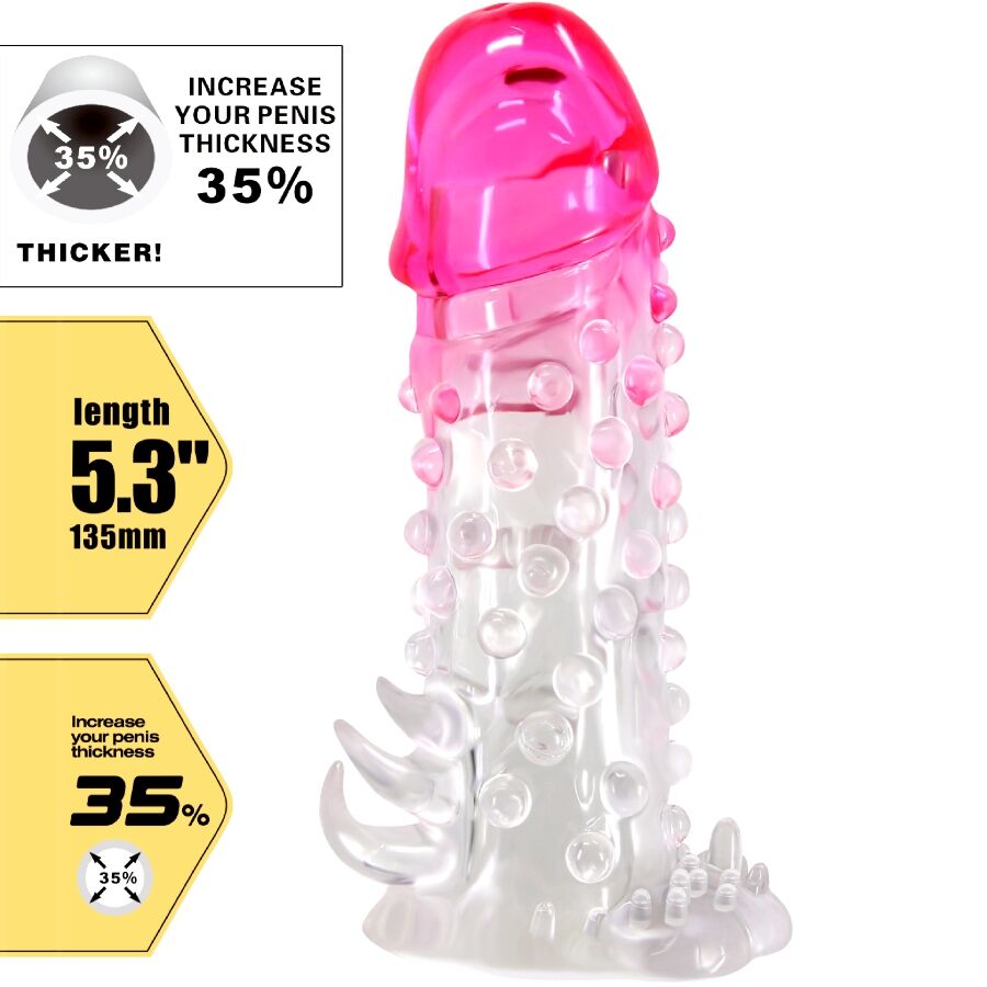 PRETTY LOVE - PROLUNGA PENE WILFORD REALISTICA CON RILIEVO ROSA