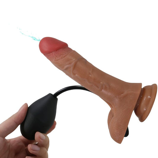 PRETTY LOVE - OHER HARNESS SLIP UNIVERSALE CON DILDO SQUIRTING 15.5 CM CARAMEL