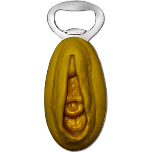 DIABLO PICANTE - APRIBOTTIGLIE A FORMA DI VAGINA DORATA