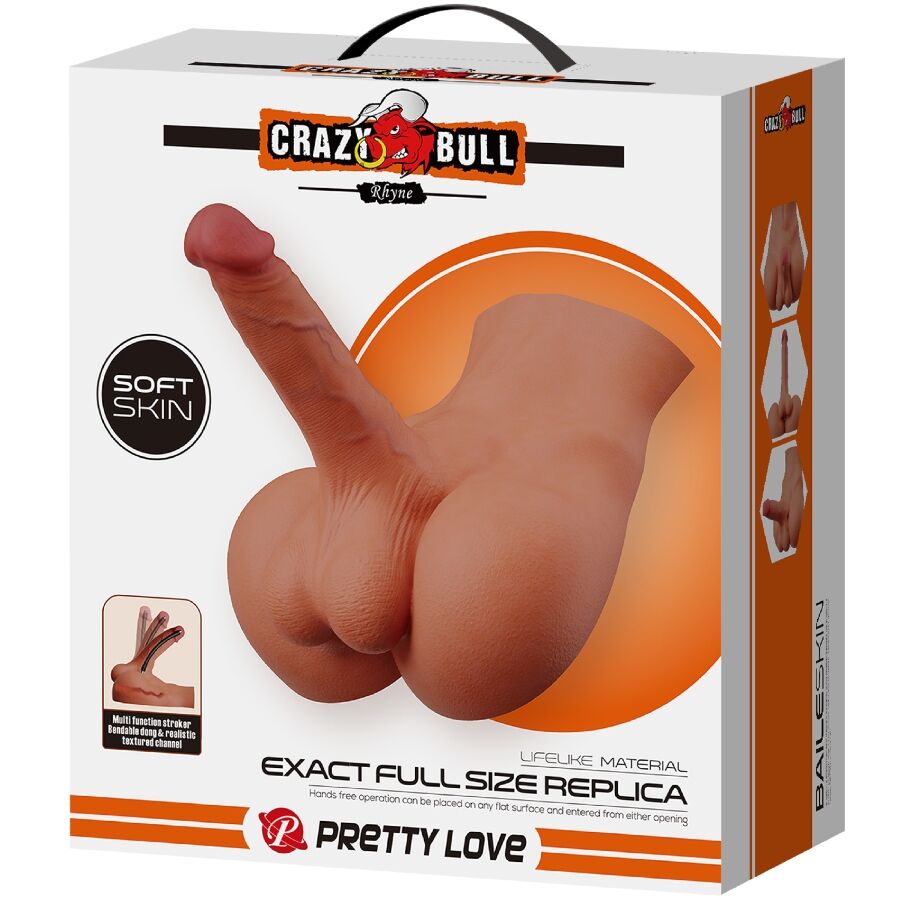 CRAZY BULL - RHYNE TORSO MASCHILE MASTURBATORE REALISTICO CON PENE E ANO