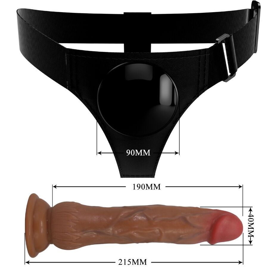 PRETTY LOVE - KYTON IMBRACATURA CON  SQUIRTING DILDO 19 CM
 MULATTO