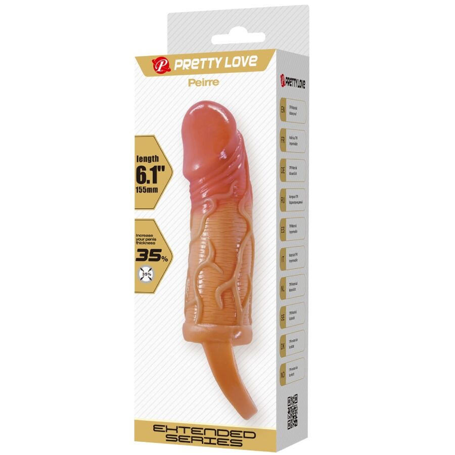 PRETTY LOVE - GUAINA PENE PEIRRE CON STRAP TESTICOLI  10 CM
