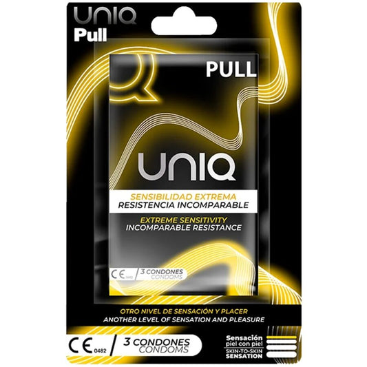 UNIQ - PRESERVATIVI SENZA LATTICE CON STRIPS 3 UNITÀ