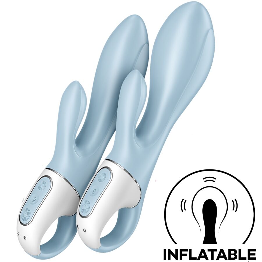 SATISFYER - AIR PUMP BUNNY 1 VIBRATORE GONFIABILE CON RABBIT BLU