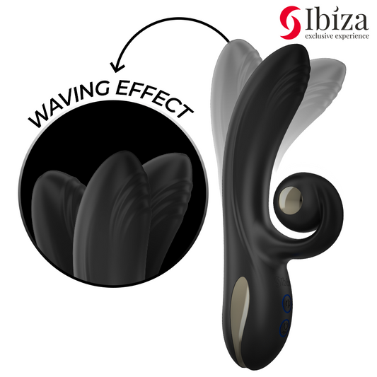IBIZA - VIBRATORE TWISTER CON STIMOLATORE E VIBRO-ROTAZIONE