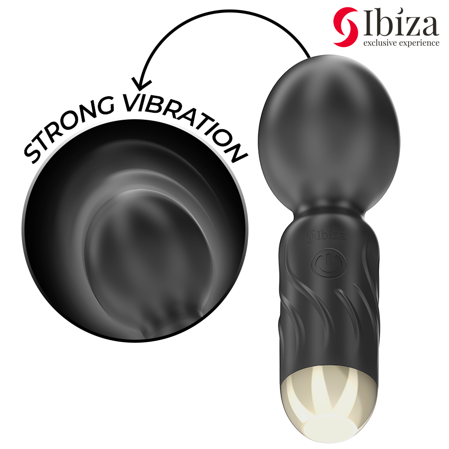 IBIZA - VIBRATORE MASSAGGIATORE WAND TASCABILE IN SILICONE RICARICABILE