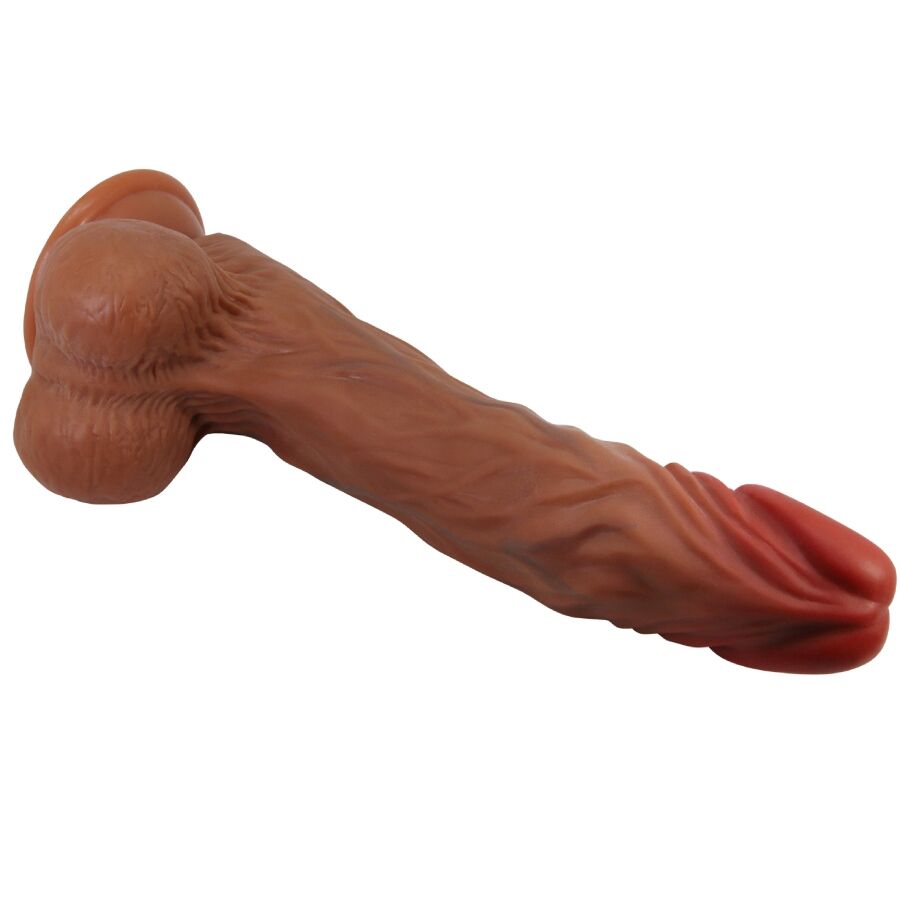 DILDO REALISTICO VIBRANTE, ROTAZIONE E SPINTA, 24 CM
