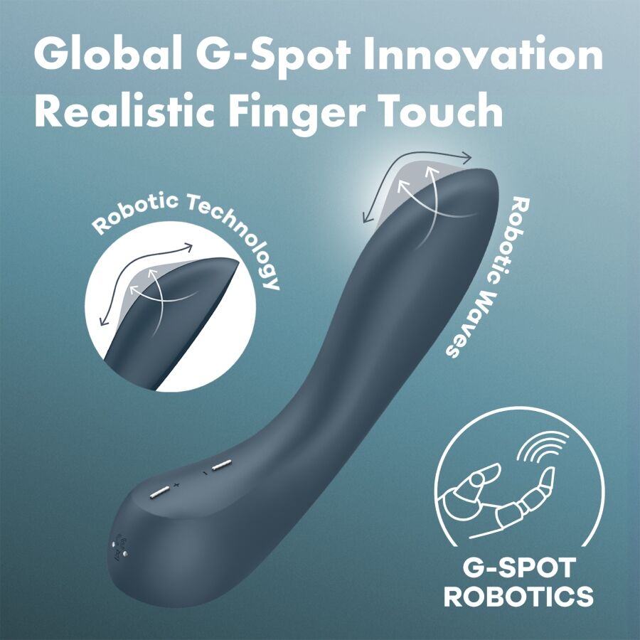 SATISFYER - WAVE 4 G-SPOT VIBRATORE CON 12 FUNZIONI GRIGIO SCURO