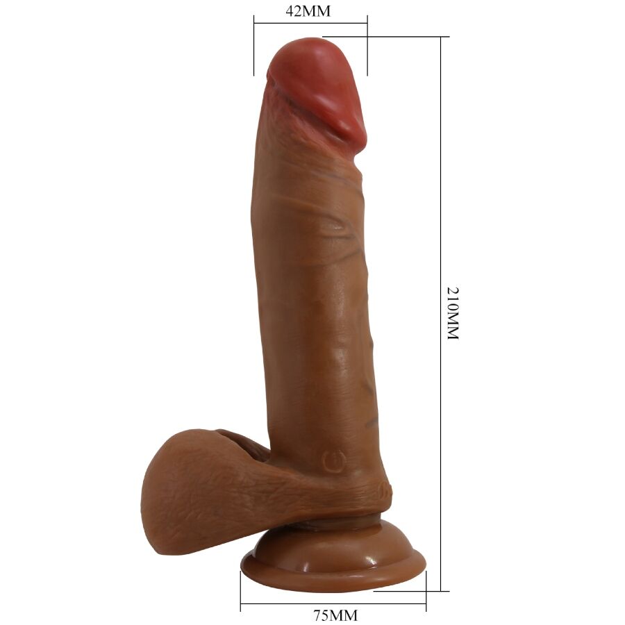 DILDO REALISTICO CON ROTAZIONE E SPINTA, VENTOSA STABILE, RICARICABILE USB