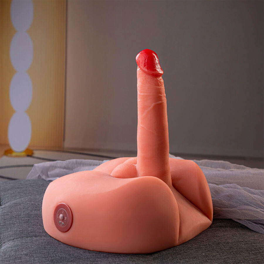 MASTURBATORE REALISTICO - MEZZO TORSO MASCHILE - VIBRANTE - SPINTA - CON PENE E ANO 3 KG "HONEY"