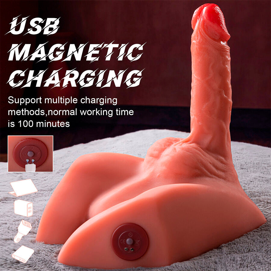 MASTURBATORE REALISTICO - MEZZO TORSO MASCHILE - VIBRANTE - SPINTA - CON PENE E ANO 5 KG "MICHAEL"