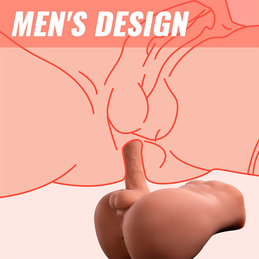 MASTURBATORE REALISTICO - MEZZO TORSO MASCHILE - VIBRANTE - SPINTA - CON PENE "BARTLETT"