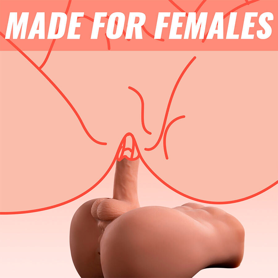 MASTURBATORE REALISTICO - MEZZO TORSO MASCHILE - VIBRANTE - SPINTA - CON PENE "BARTLETT"