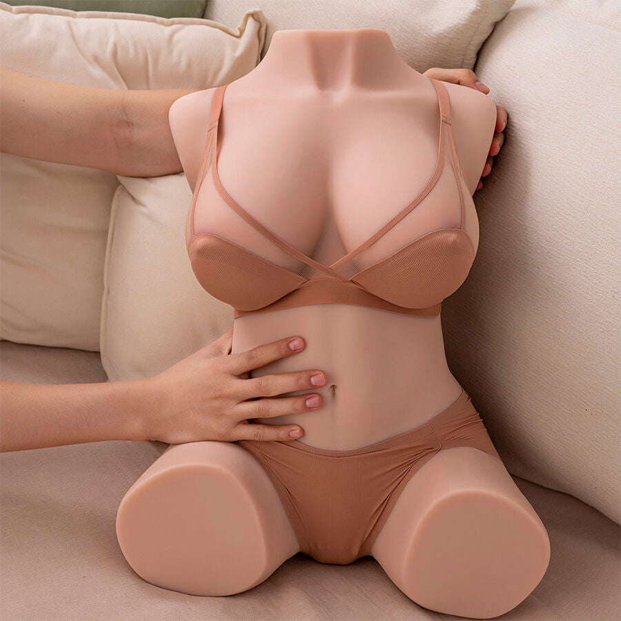 MASTURBATORE REALISTICO - TORSO FEMMINILE - VIBRANTE - SPINTA - CON VAGINA E ANO 19 KG "DANIA"