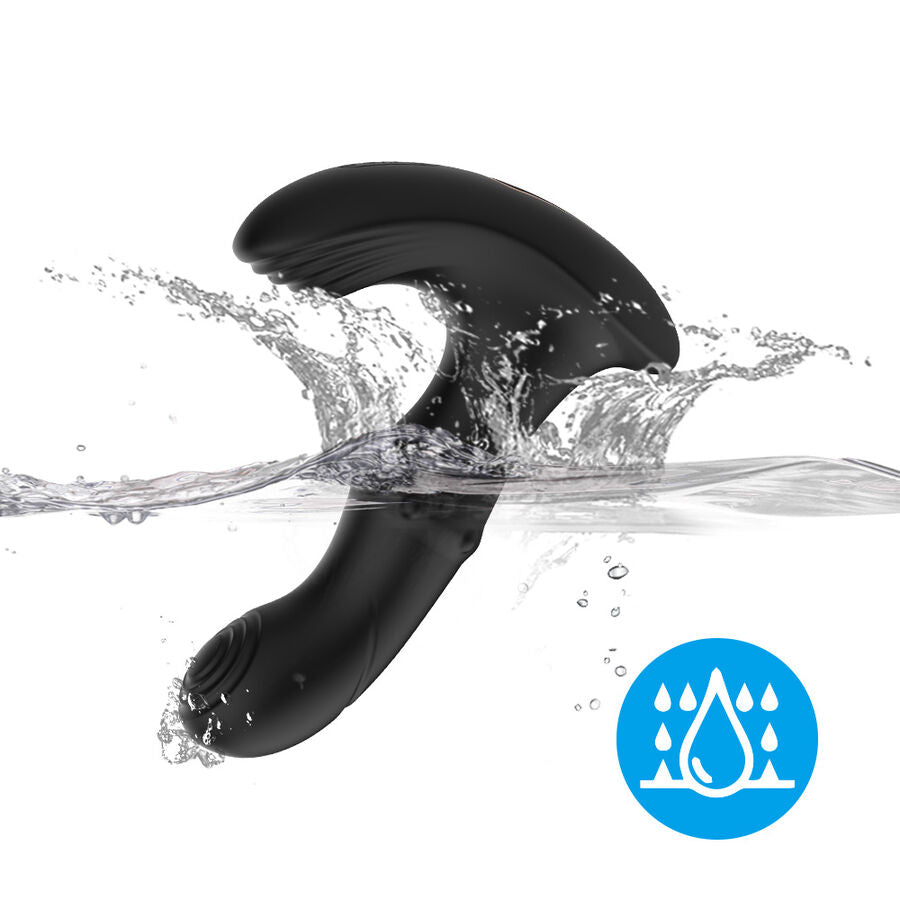 MASSAGGIATORE ANALE E PROSTATA VIBRANTE CON SPINTA E TELECOMANDO NERO