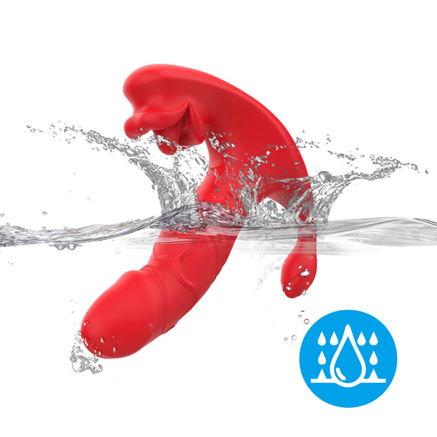 ARMONY - VIBRATORE PANTY DA MUTANDINA E STIMOLATORE G-SPOT E ANALE CON TELECOMANDO ROSSO