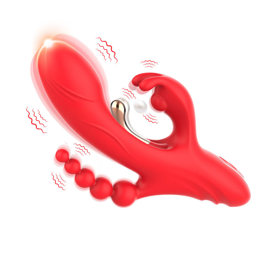VIBRATORE DOPPIA STIMOLAZIONE, DESIGN ERGONOMICO, SILICONE LIQUIDO PREMIUM