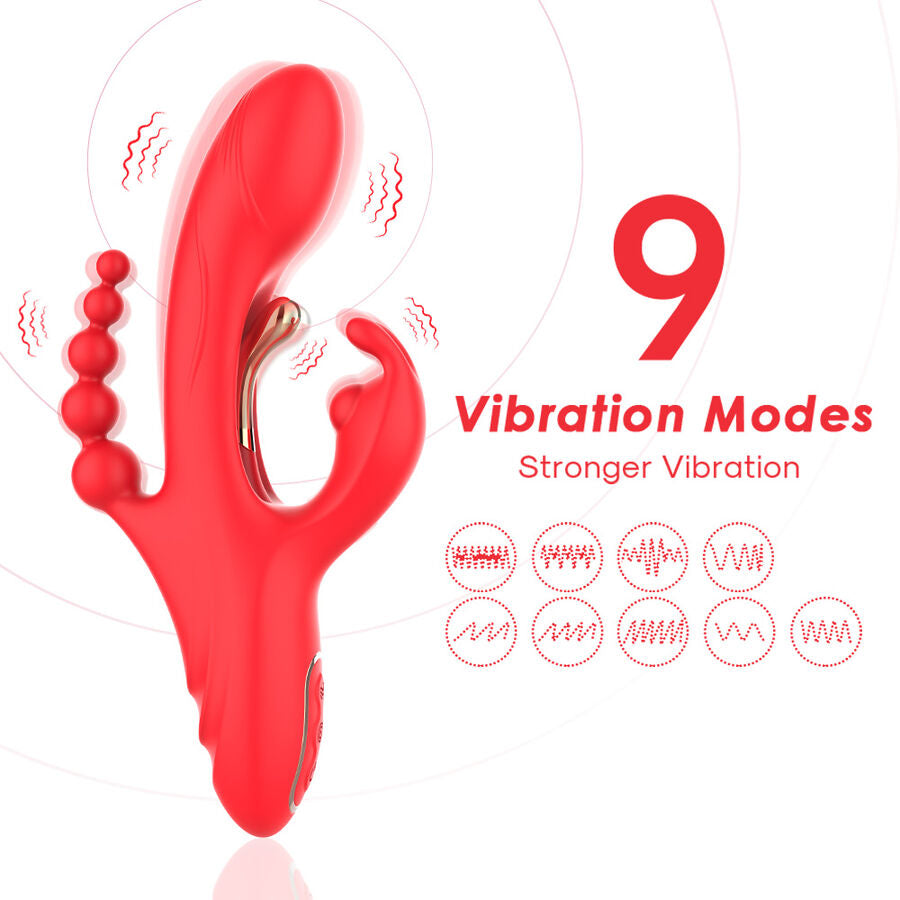 VIBRATORE DOPPIA STIMOLAZIONE, DESIGN ERGONOMICO, SILICONE LIQUIDO PREMIUM