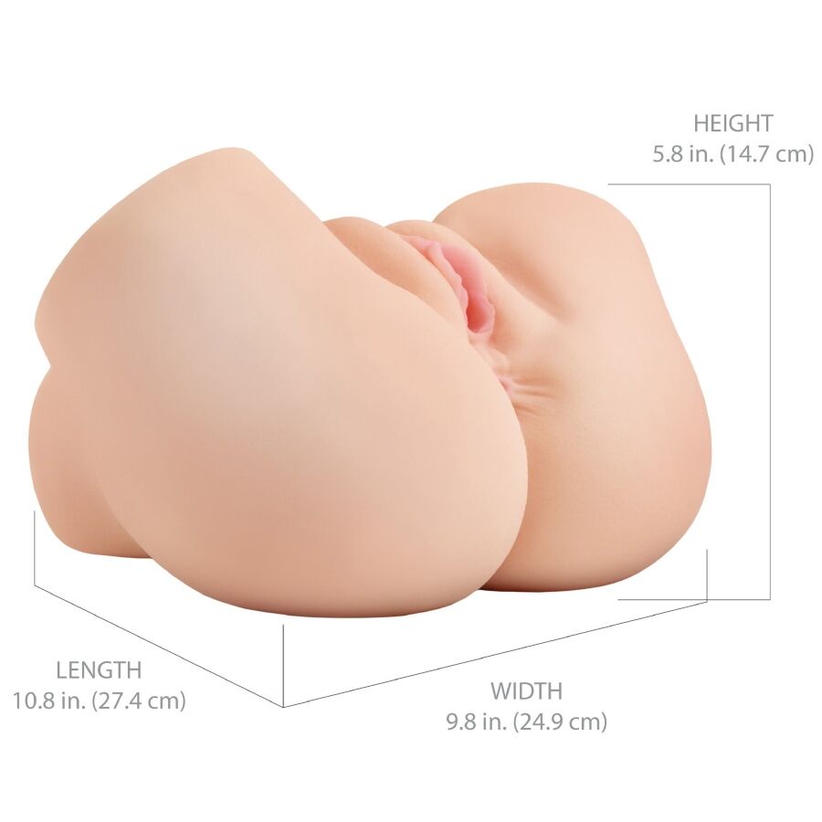 PDX ELITE - BACK THAT ASS UP CULO MASTURBATORE REALISTICO VIBRANTE CON VAGINA E ANO