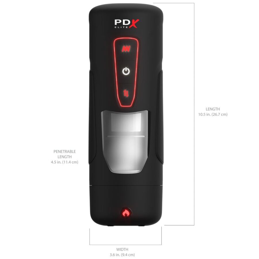 PDX ELITE - MILK ME HOTTER MASTURBATORE AUTOMATICO CON VIBRAZIONE A SPINTA E EFFETTO CALORE