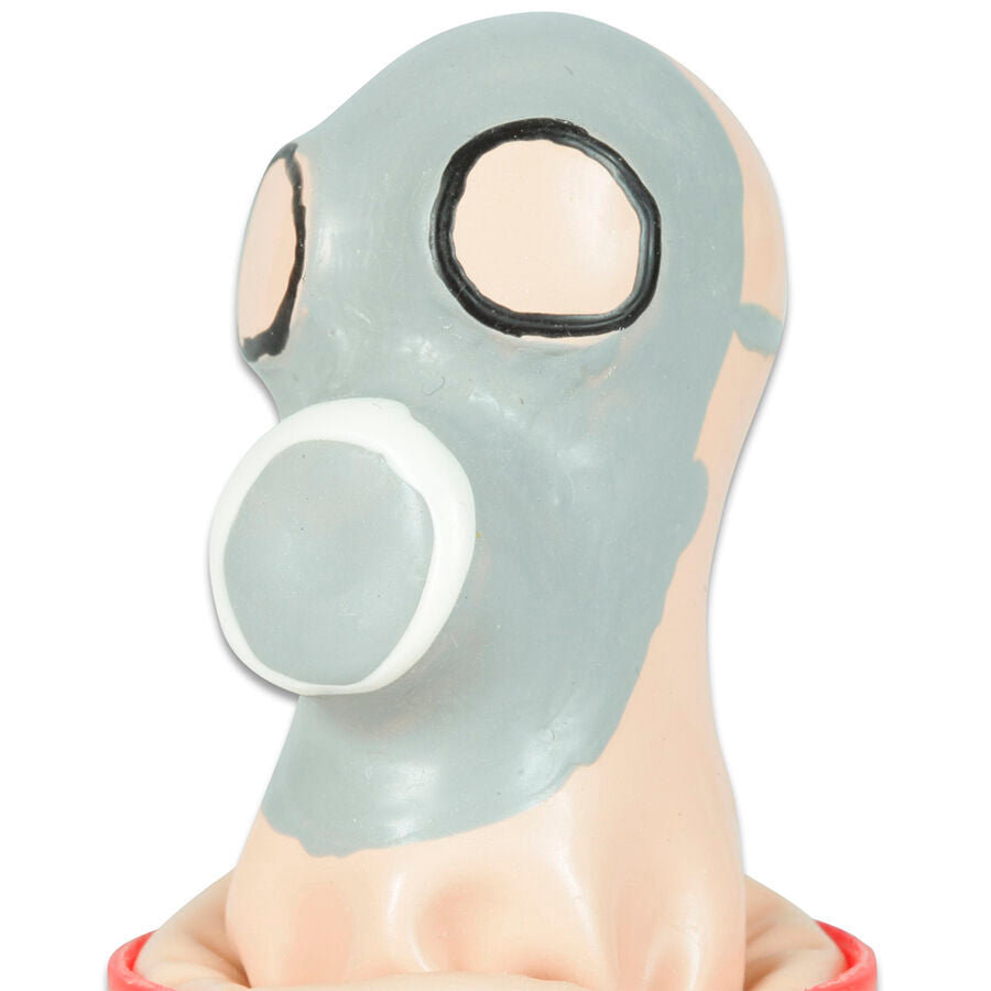 PRESERVATIVO DIPINTO A MANO, DESIGN MASCHERA ANTIGAS, STILE BOHÉMIEN