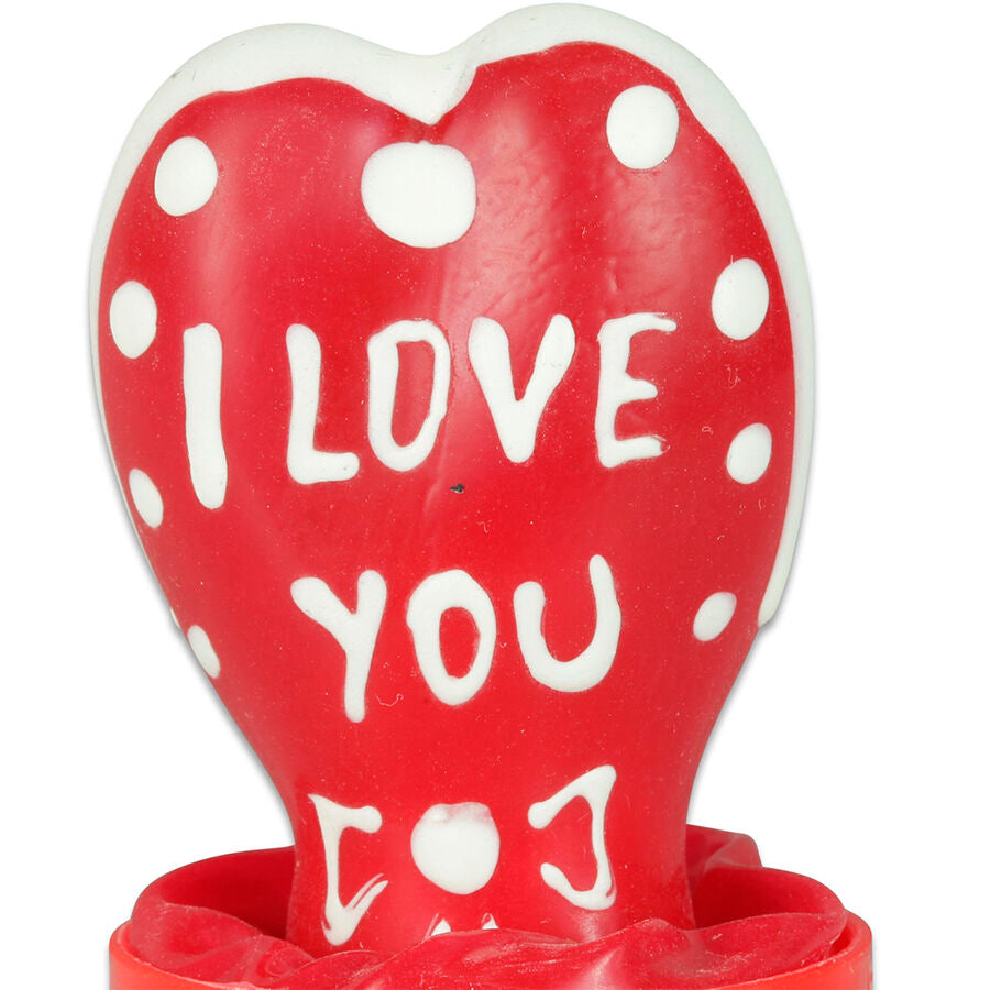PRESERVATIVO DESIGN CUORE, DIPINTO A MANO, STILE BOHÉMIEN