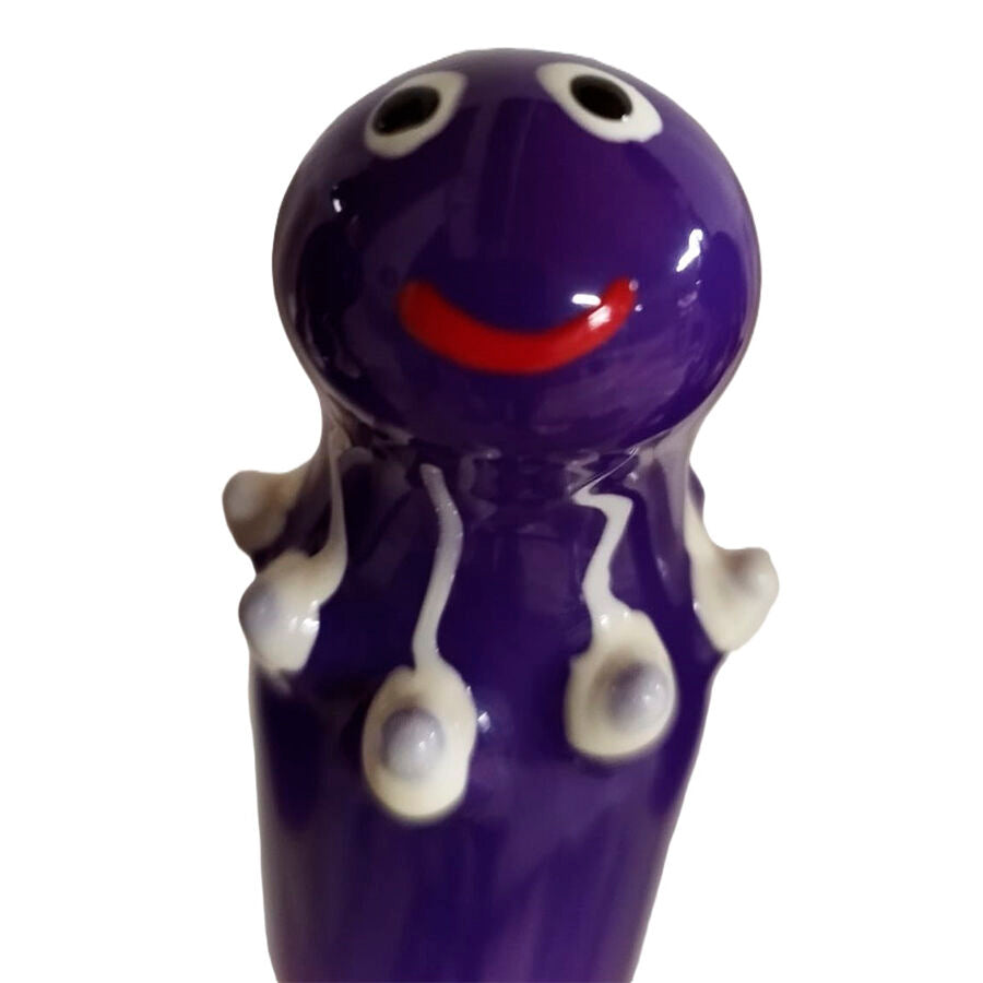 PRESERVATIVO DESIGN POLPO VIOLA, DIPINTO A MANO, ARTIGIANATO ESCLUSIVO