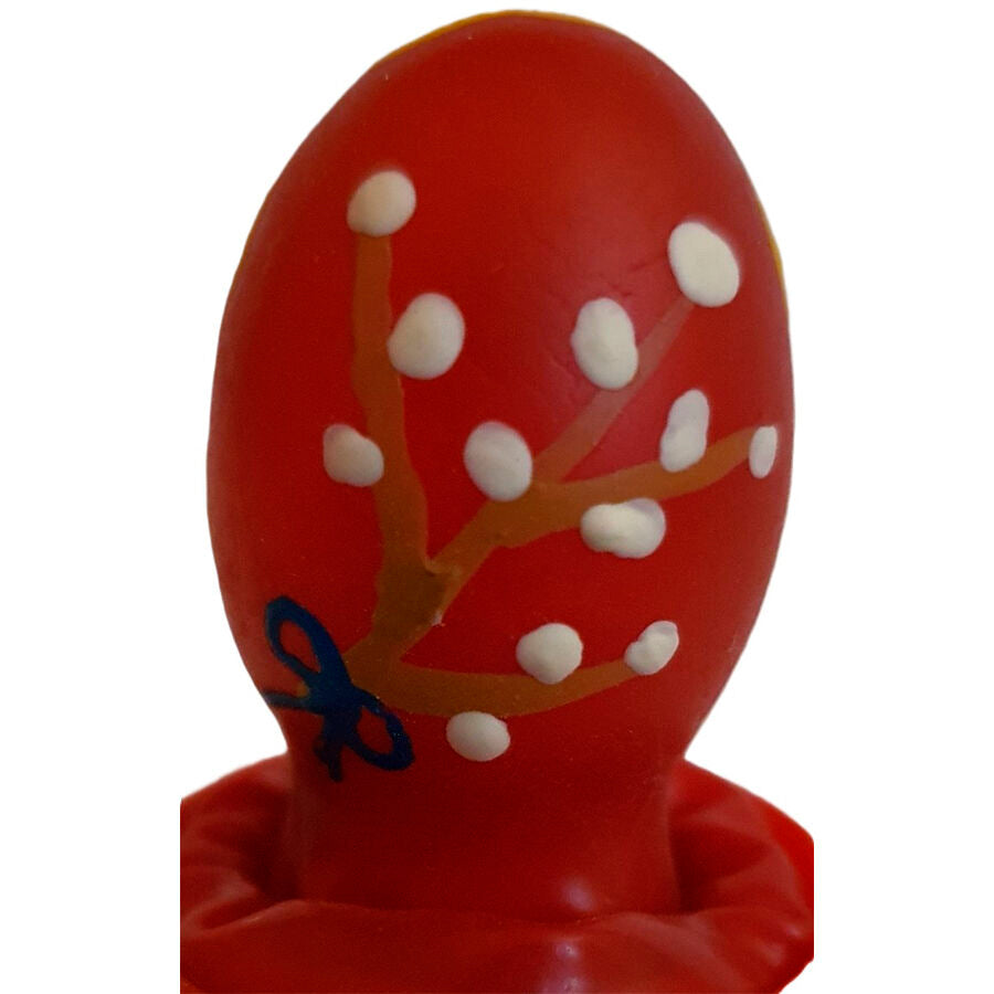 PRESERVATIVO DESIGN UOVO PASQUA, DIPINTO A MANO, LATTICE NATURALE