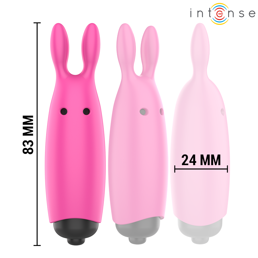 INTENSE - HOPPER BULLET VIBRANTE DESIGN CONIGLIETTO ROSA 8,3 X 2,4 CM