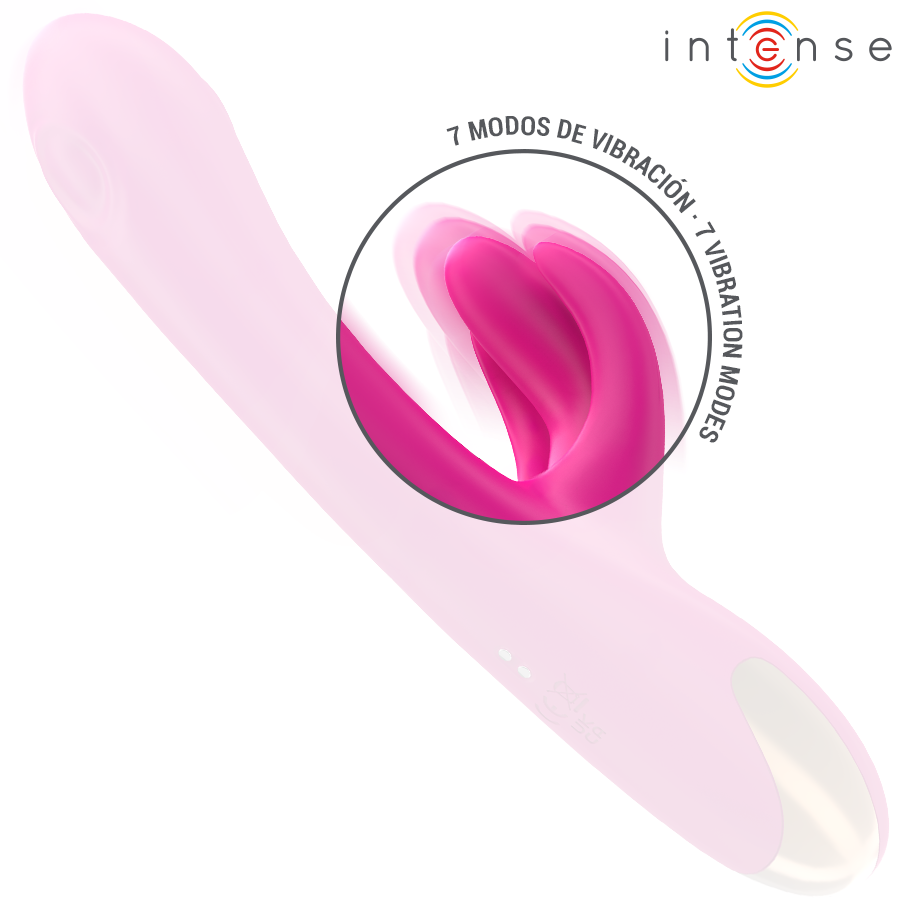 INTENSE - BRITNEY VIBRATORE MULTIFUNZIONE CON OSCILLAZIONE E RABBIT 23 CM ROSA