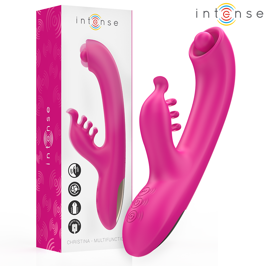 INTENSE - CHRISTINA VIBRATORE MULTIFUNZIONE CON RABBIT 22,5 CM ROSA