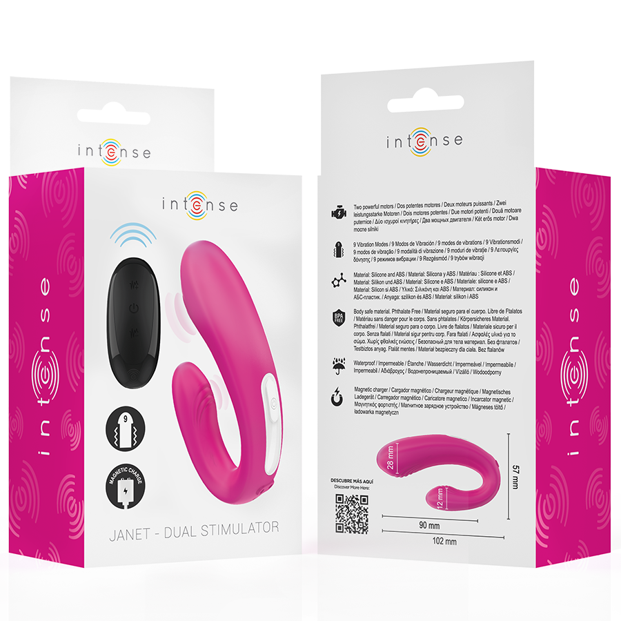 STIMOLATORE, DOPPIA STIMOLAZIONE, 9 MODALITÀ VIBRAZIONE, TELECOMANDO WIRELESS