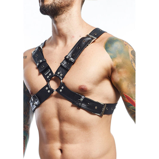MOB - DNGEON HARNESS PETTO INCROCIO X FRONTALE NERO TAGLIA UNICA