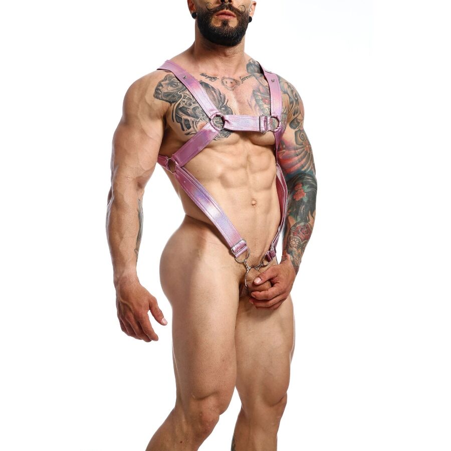 HARNESS A CROCE CON ANELLO PENE, SIMILPELLE PREMIUM, COMFORT MASSIMO