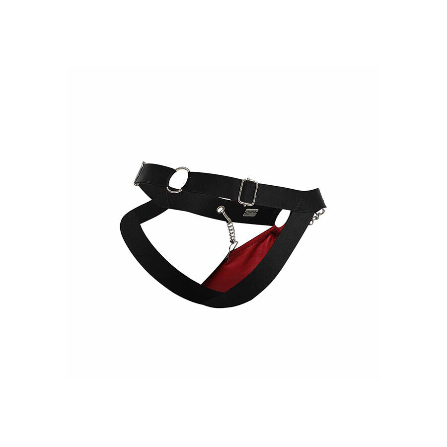JOCKSTRAP ROSSO, SUPPORTO ATLETICO, DESIGN CON CATENE