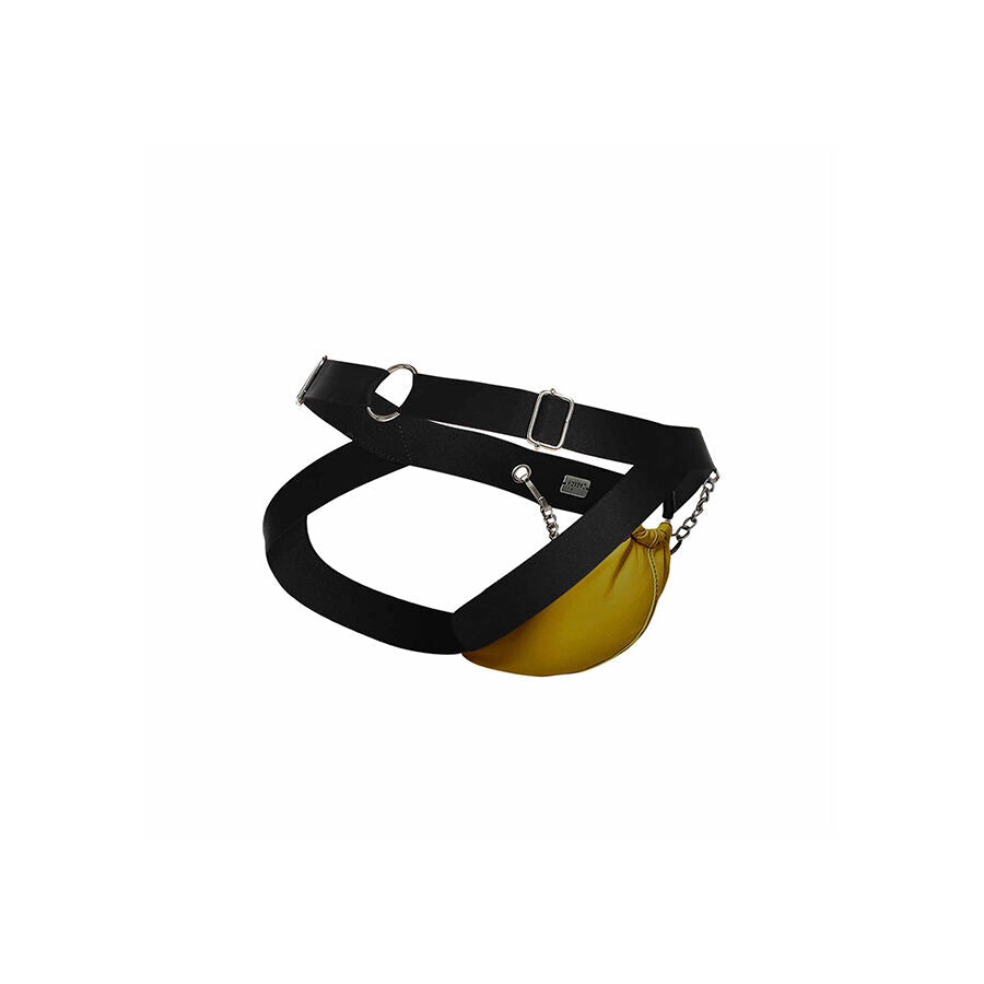 JOCKSTRAP GIALLO, SUPPORTO ATLETICO, DESIGN CON CATENE